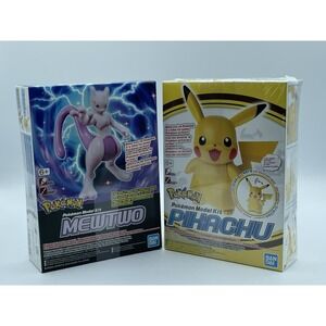 Lot Of 2 Bandai Hobby POKEMON MODEL KIT Pikachu And Mewtwo Brand New & Sealed